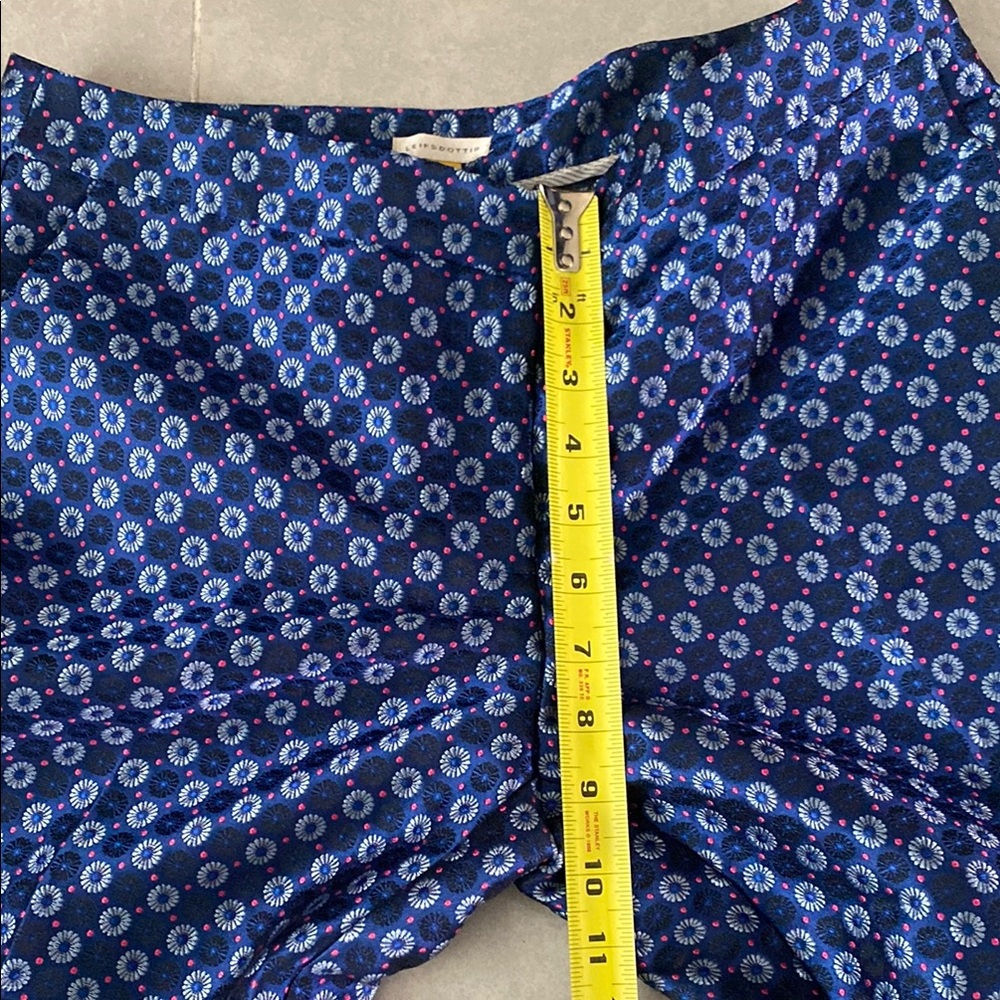 Anthropologie Leifsdottir blue patterned cropped pants - Picture 13 of 14